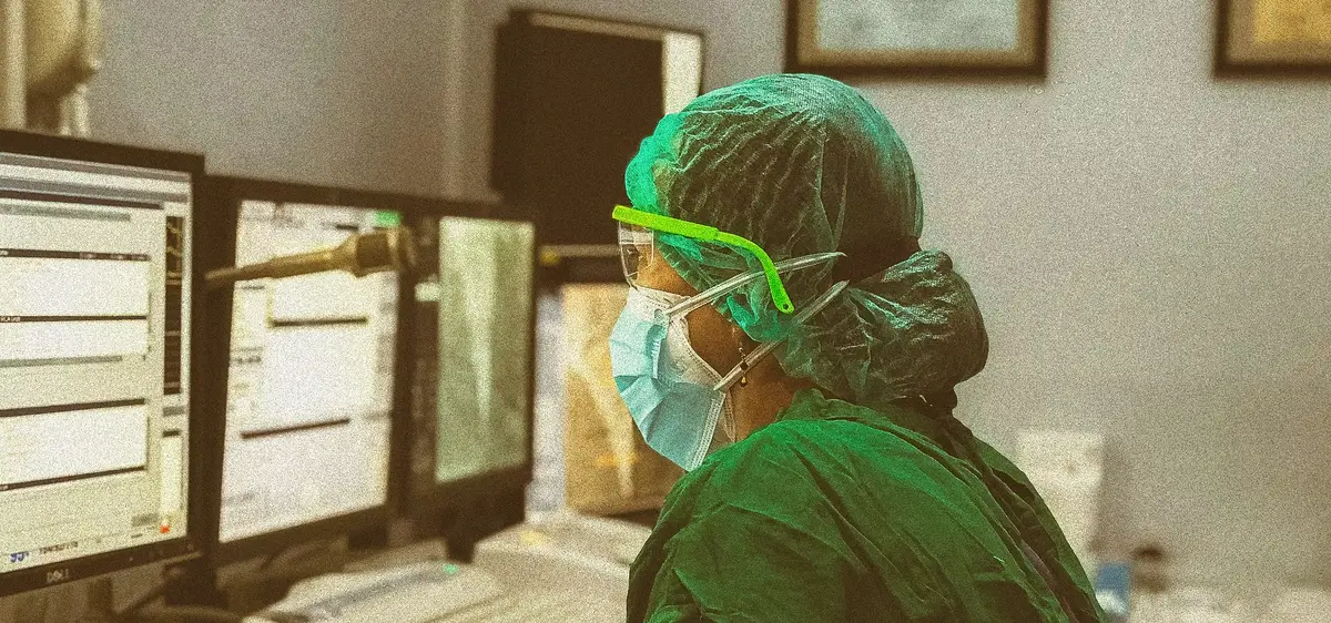 Doctor using medical system